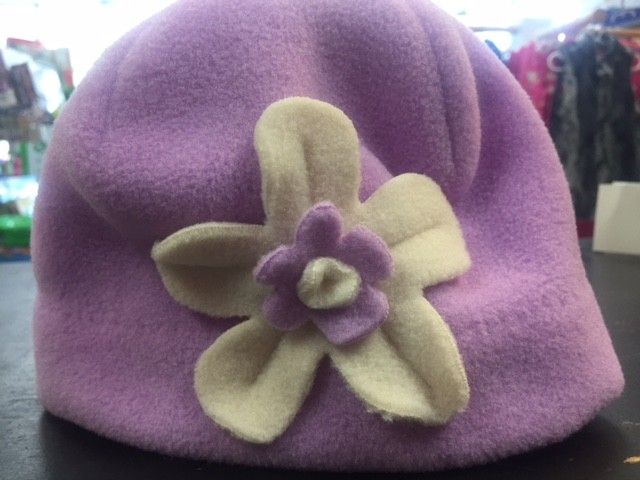 Puffin Gear Puffin Gear hat purple/white flower 6-12 mths