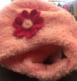 Puffin Gear Puffin Gear hat helmet pink/dk pink flower 12-24 m