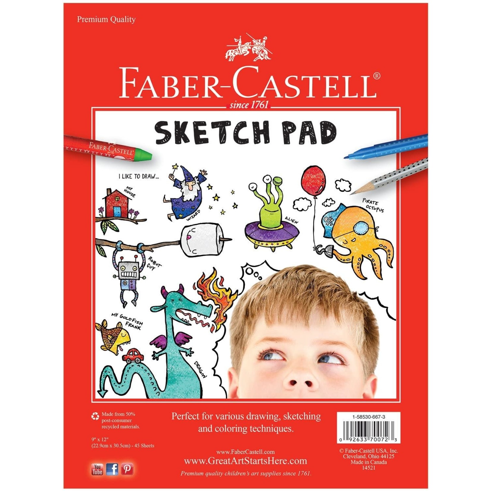 Faber-Castell Sketch Pad 9" x 12