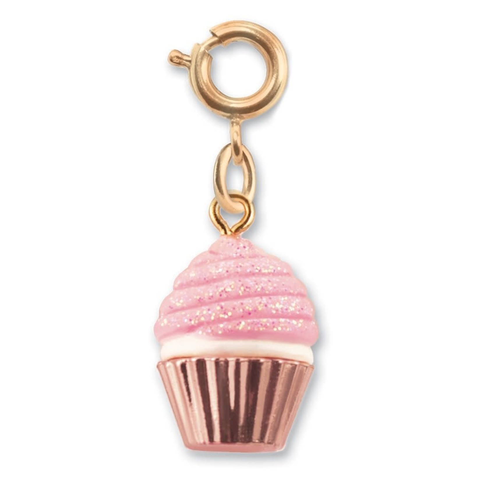 Charm It! Pink Glitter Cupcake Charm