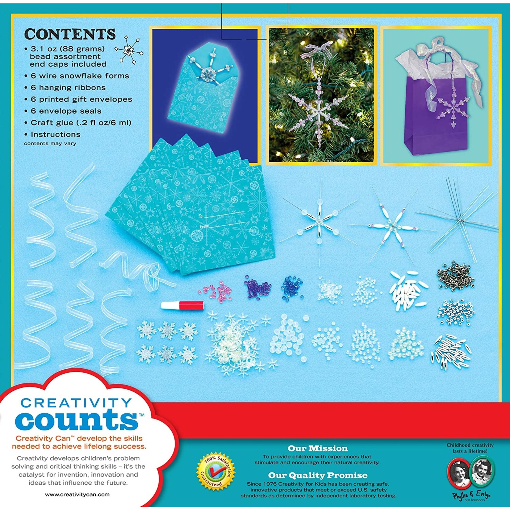 Creativity For Kids Beaded Snowflake Ornaments