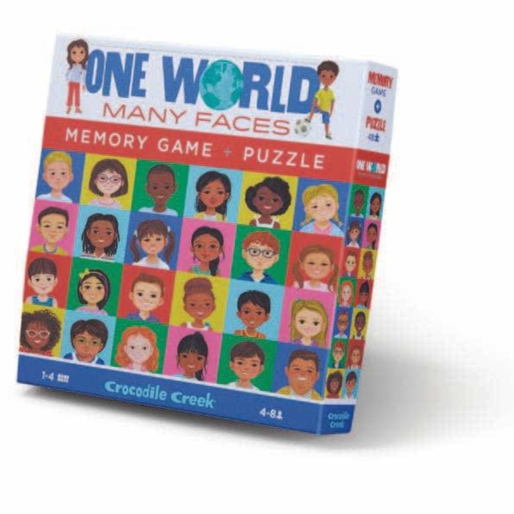 Crocodile Creek One World, Many Faces Memory Game & Puzzle