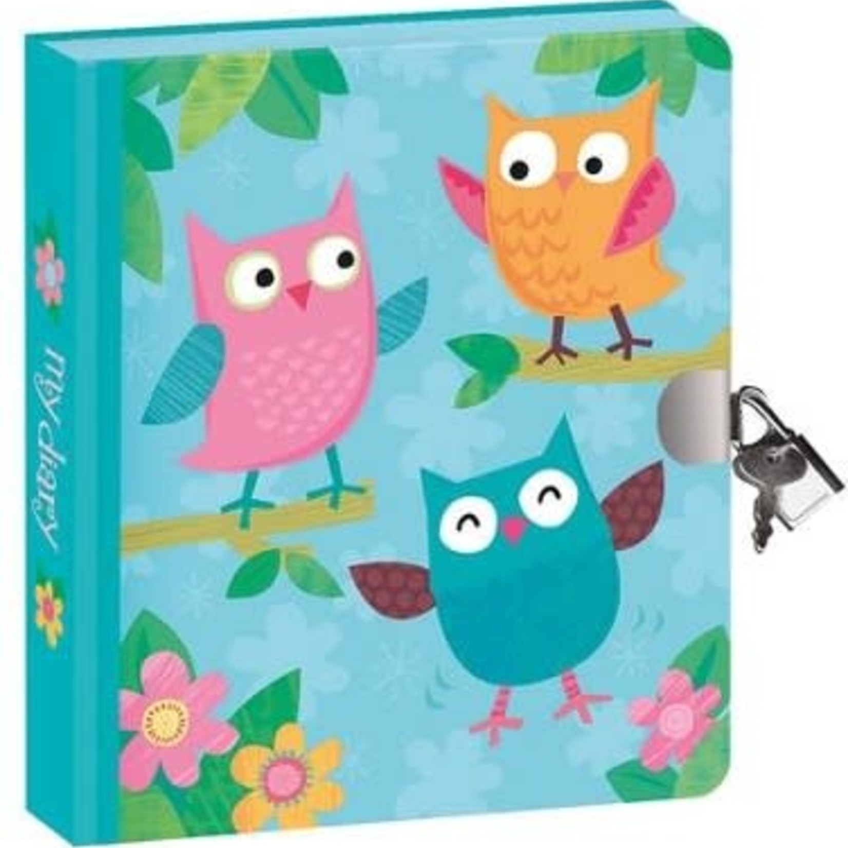 Peaceable Kingdom Lock & Key Diary - Owls