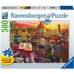 Ravensburger Cozy Wine Terrace - 500 pc Large Format Puzzle