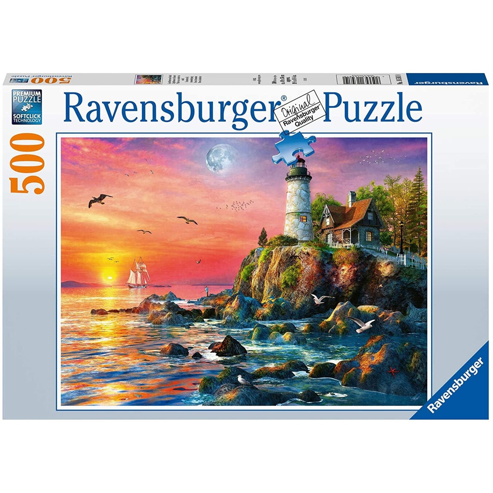 Ravensburger Lighthouse at Sunset - 500 pc Puzzle