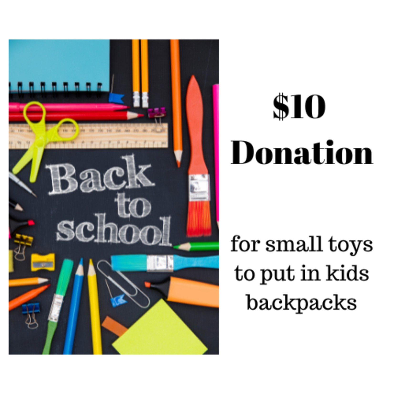 $10 Back to School Donation