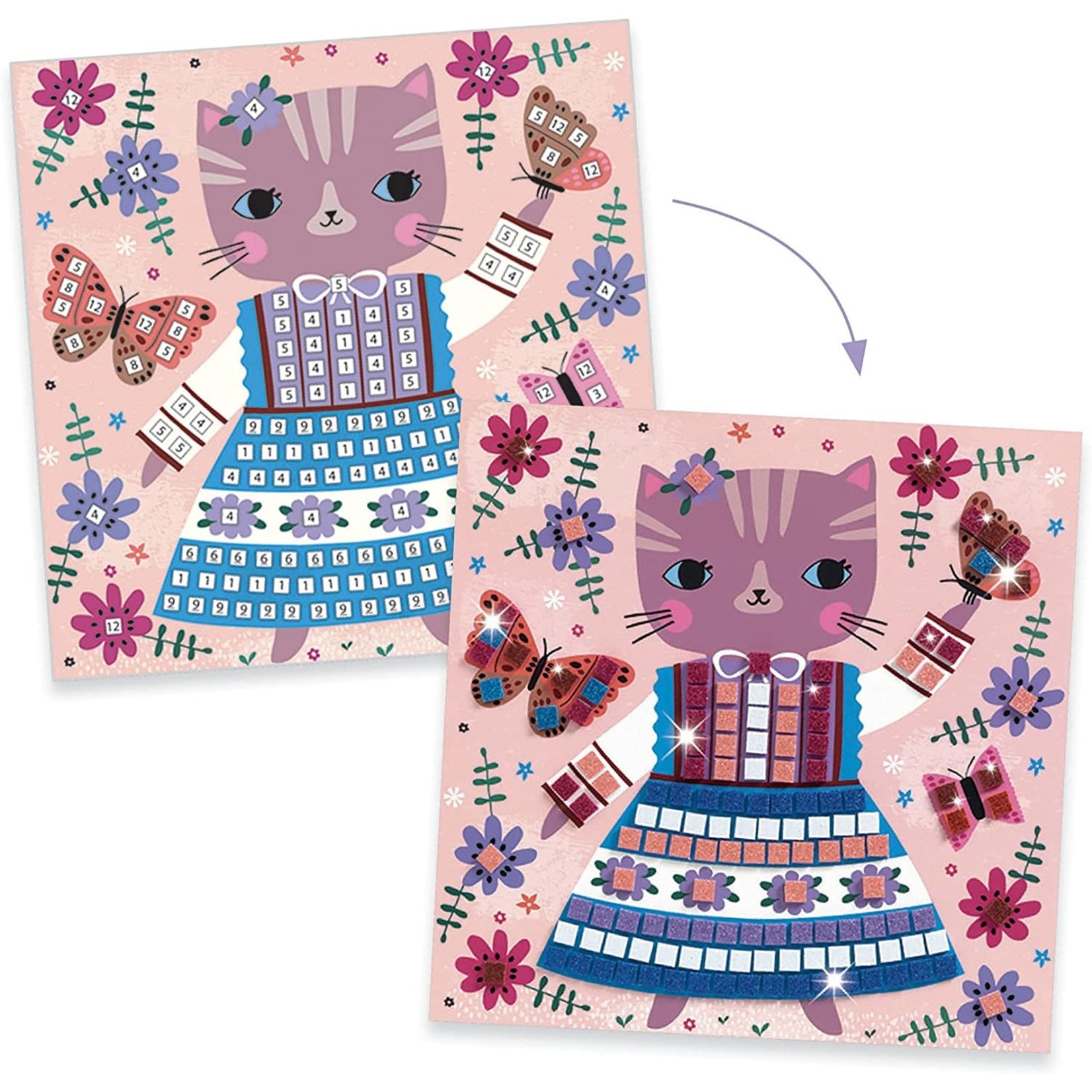 Djeco Lovely Pets Sticker Mosaic Craft Kit