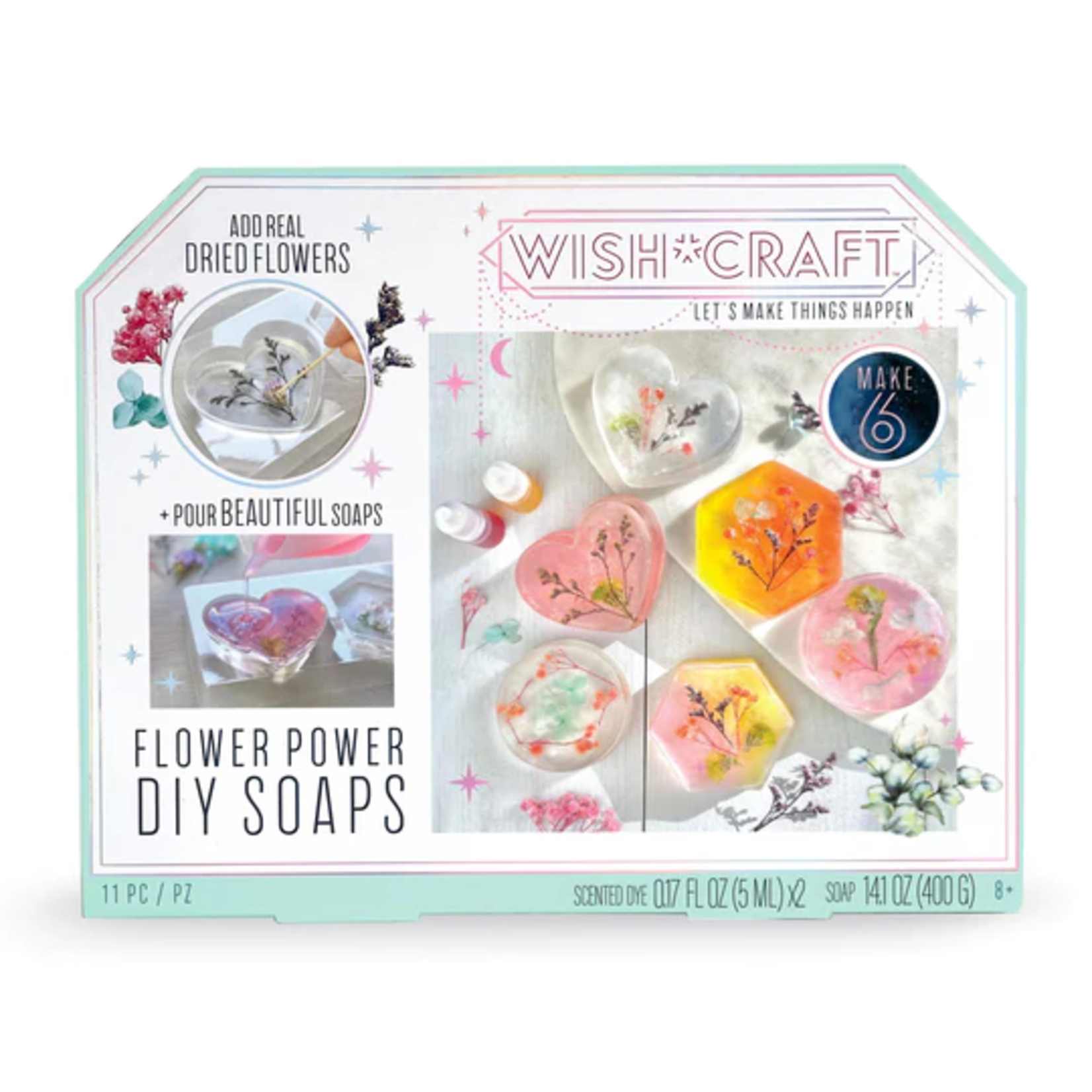 Bright Stripes Flower Power DIY Soaps