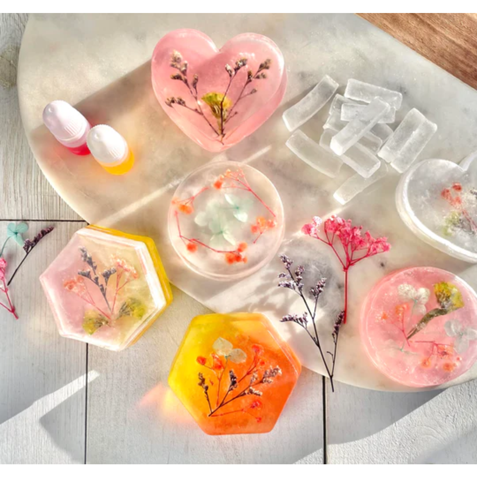 Bright Stripes Flower Power DIY Soaps