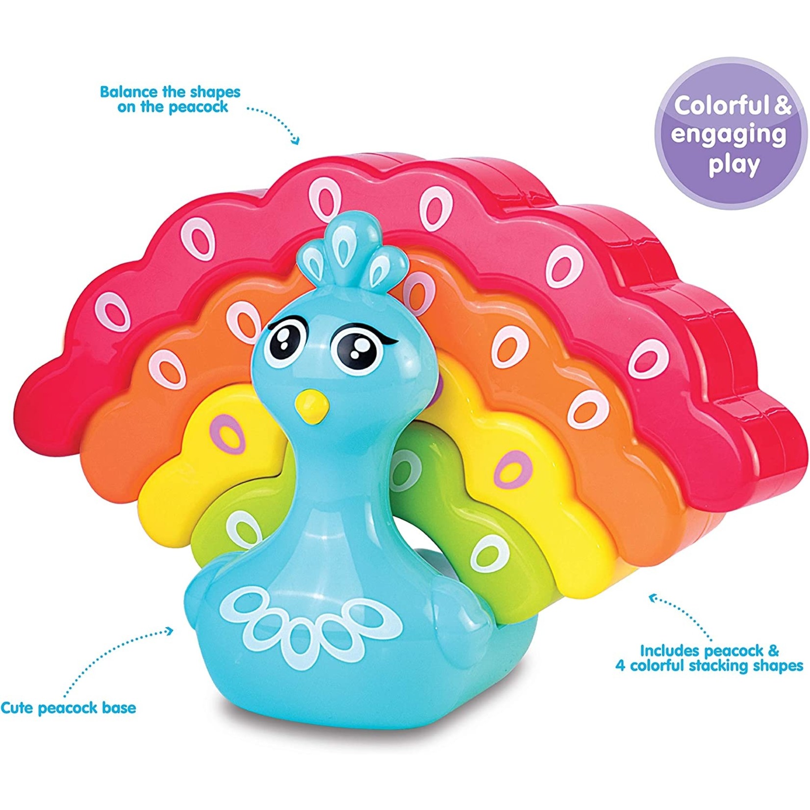 Kidoozie Stack 'n Play Peacock