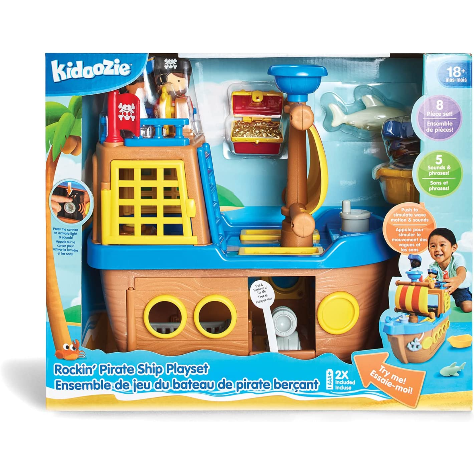 Kidoozie Rockin' Pirate Ship Playset