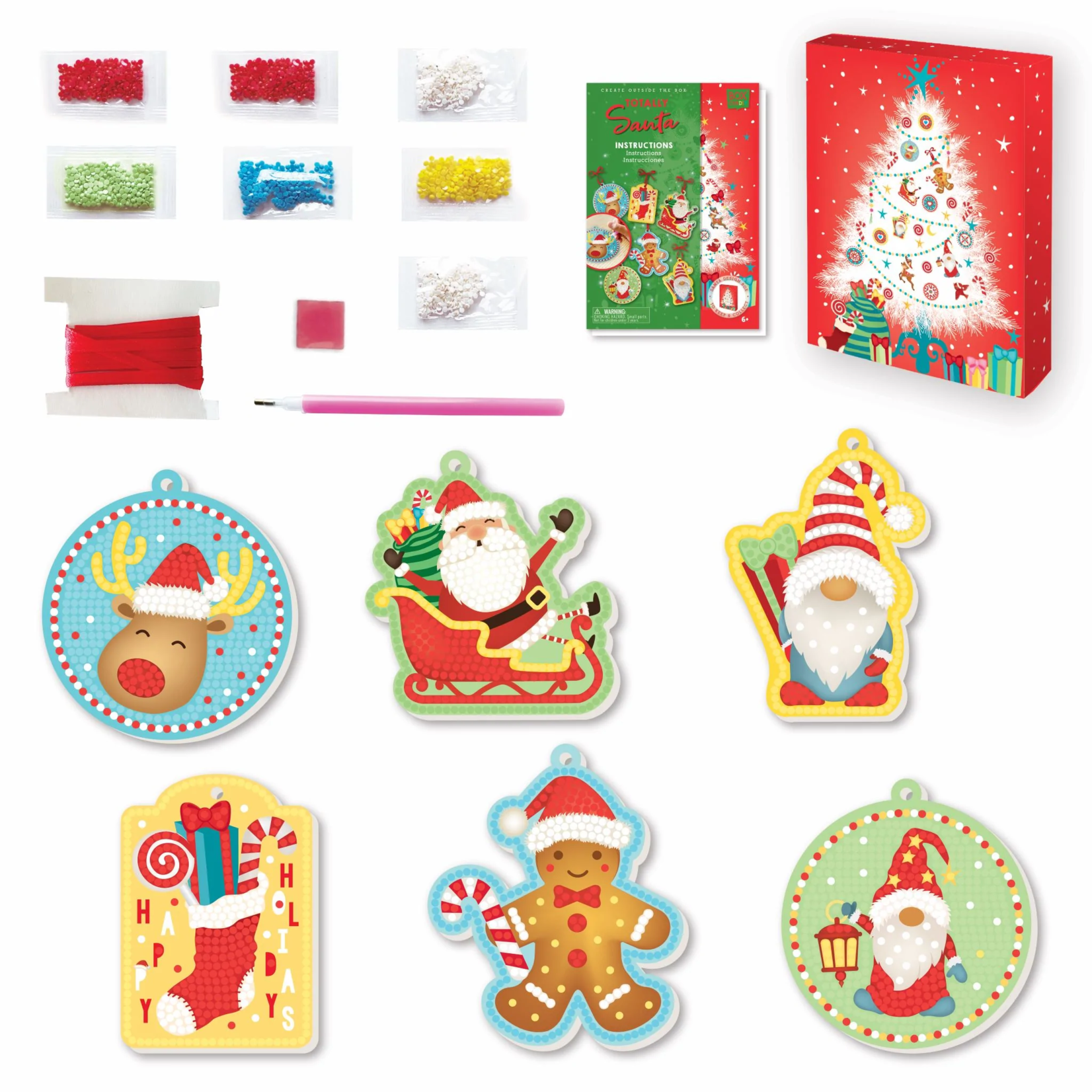 Box CanDIY Totally Santa - Diamond Art Ornaments & Gift Tags