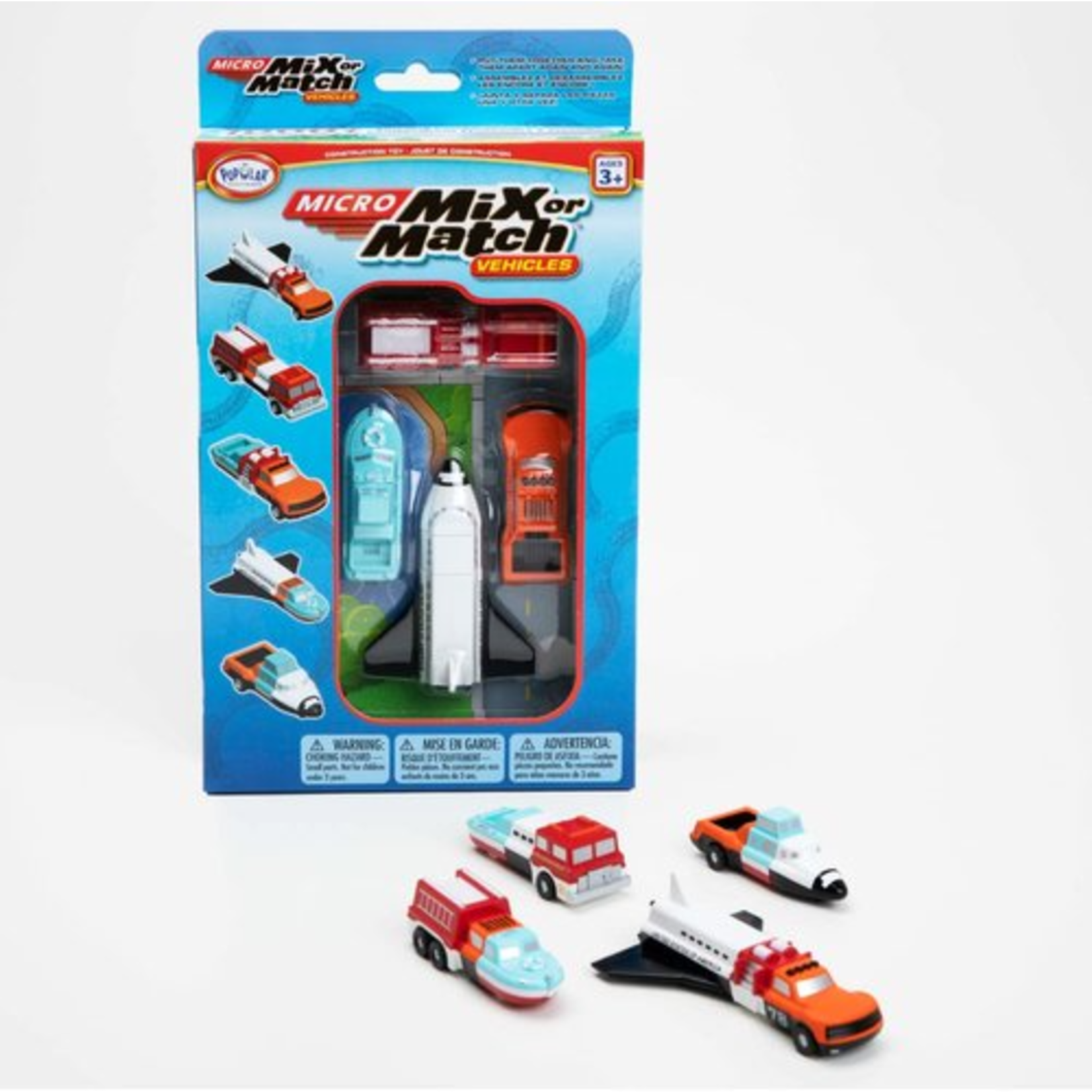 Popular Playthings Micro Mix or Match Vehicles - 4pc Blue