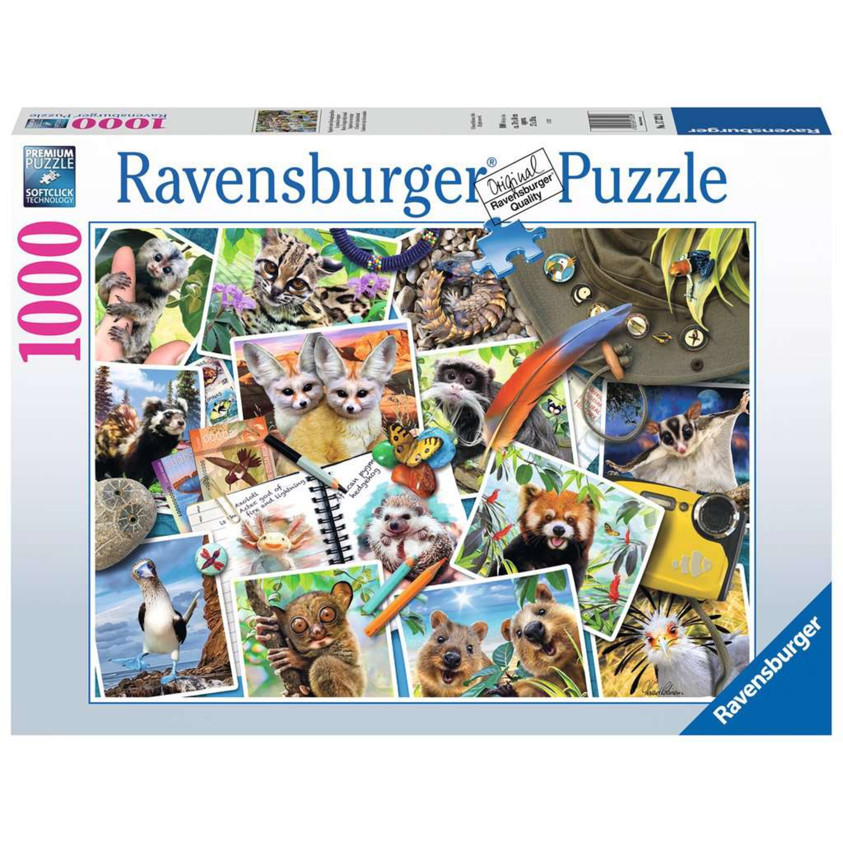 Ravensburger A Traveler’s Animal Journal - 1000 pc Puzzle