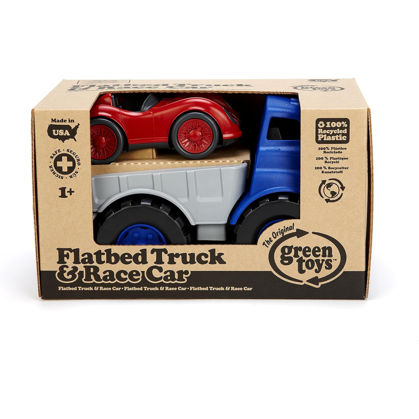 Green Toys Flatbed w/Red Race Car