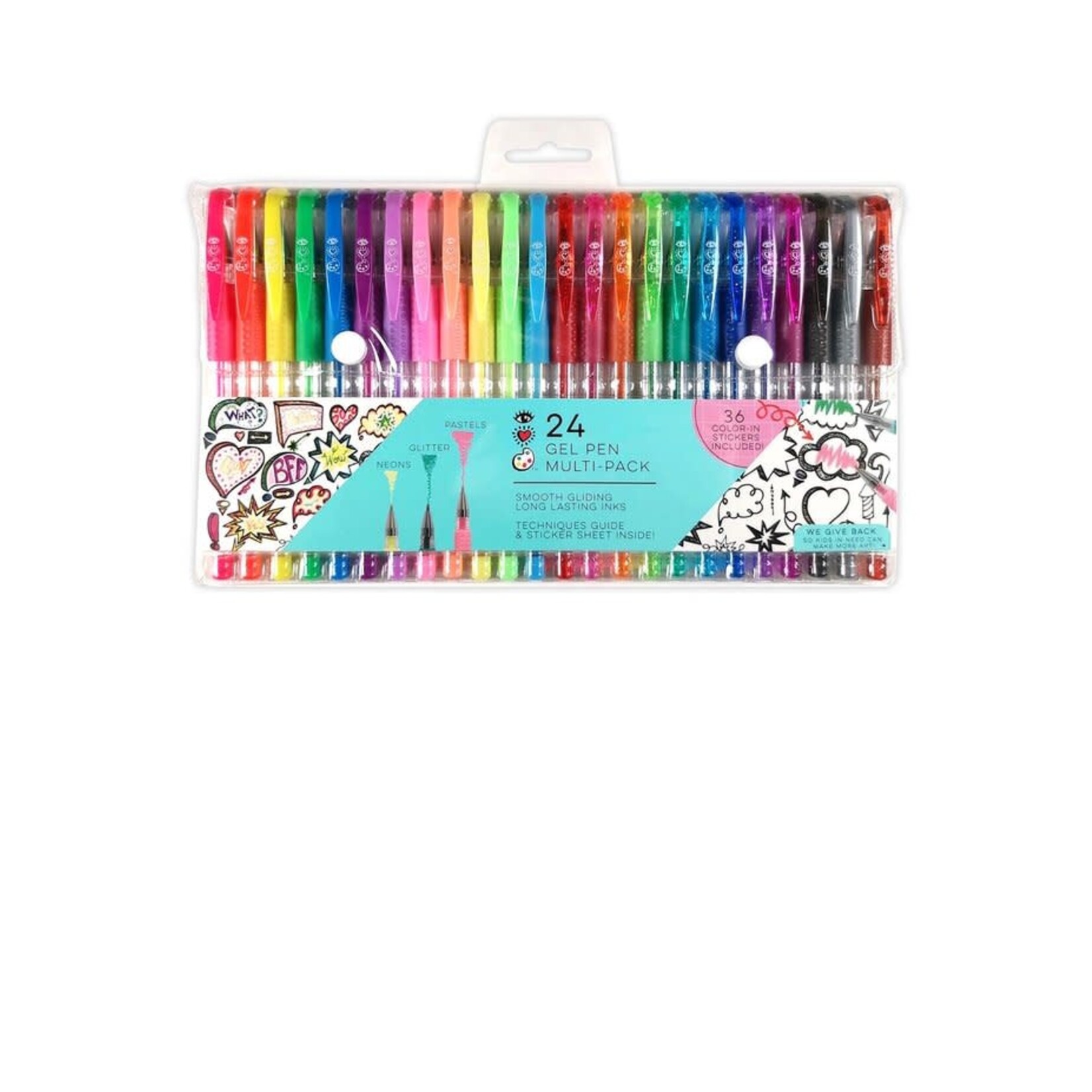 Bright Stripes Gel Pen - 24 pack