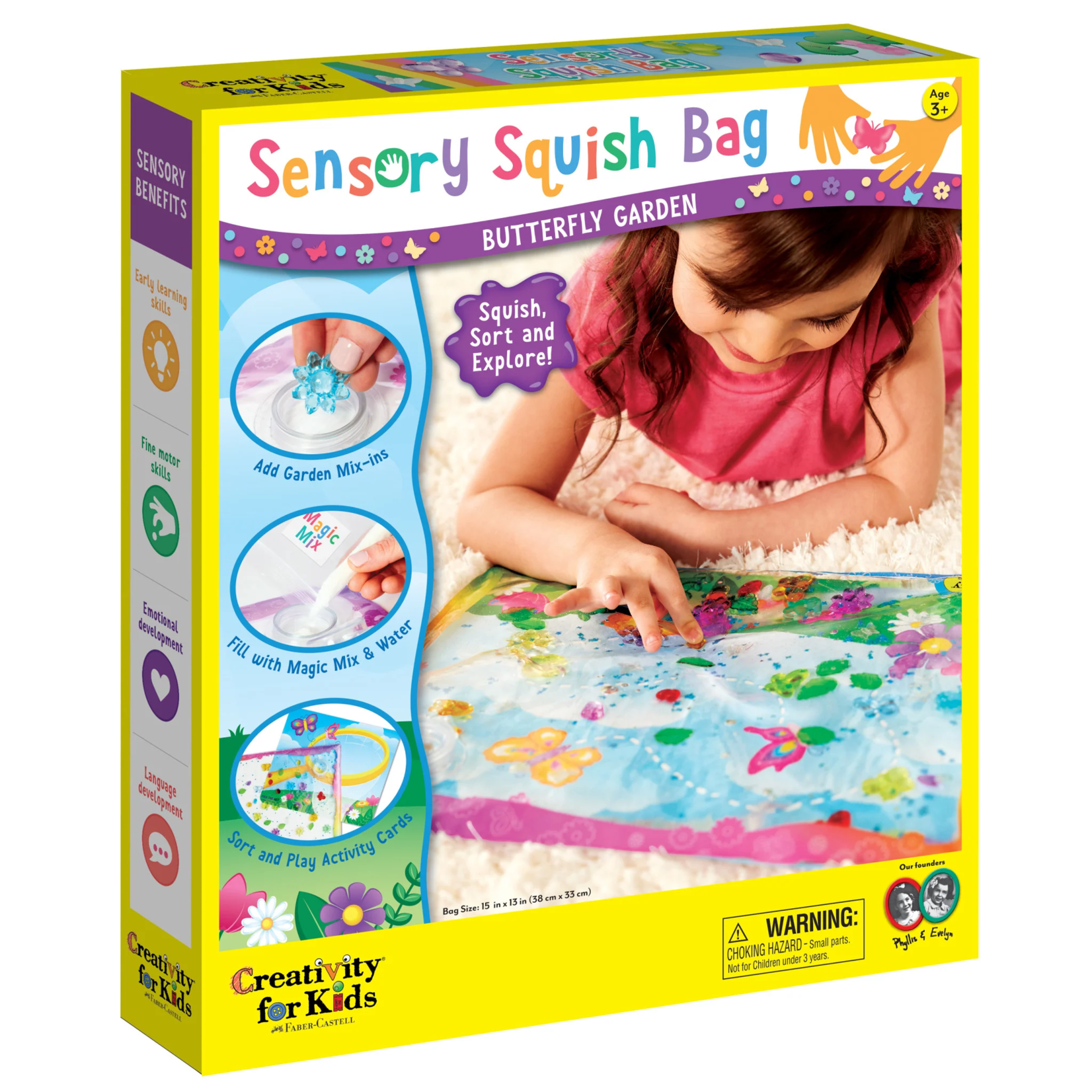 Creativity For Kids Sensory Squish Bag - Butterfly Garden