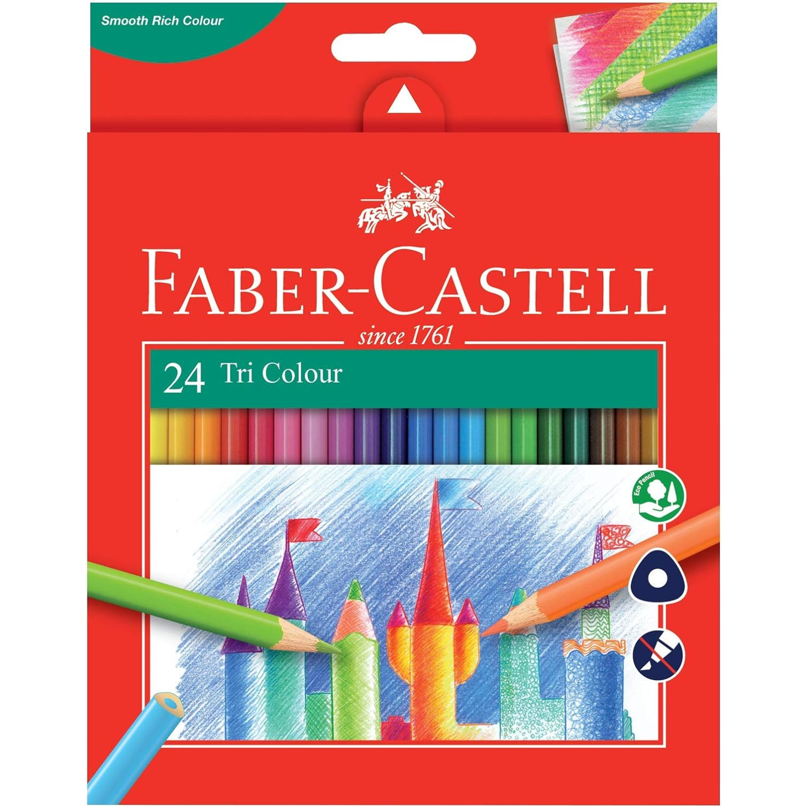 Faber-Castell 24 Triangular Colored Pencils