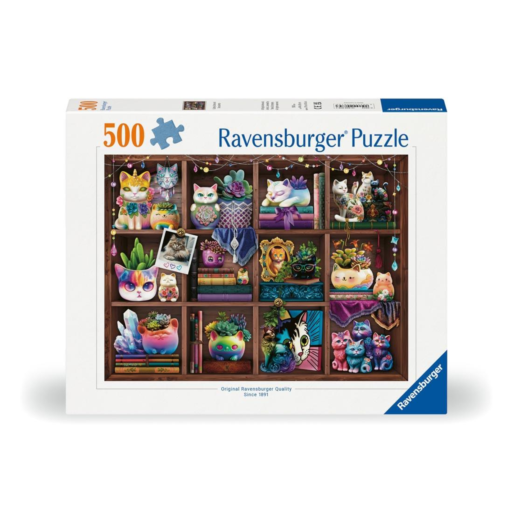 Ravensburger Cubby Cats and Succulents - 500 pc Puzzle