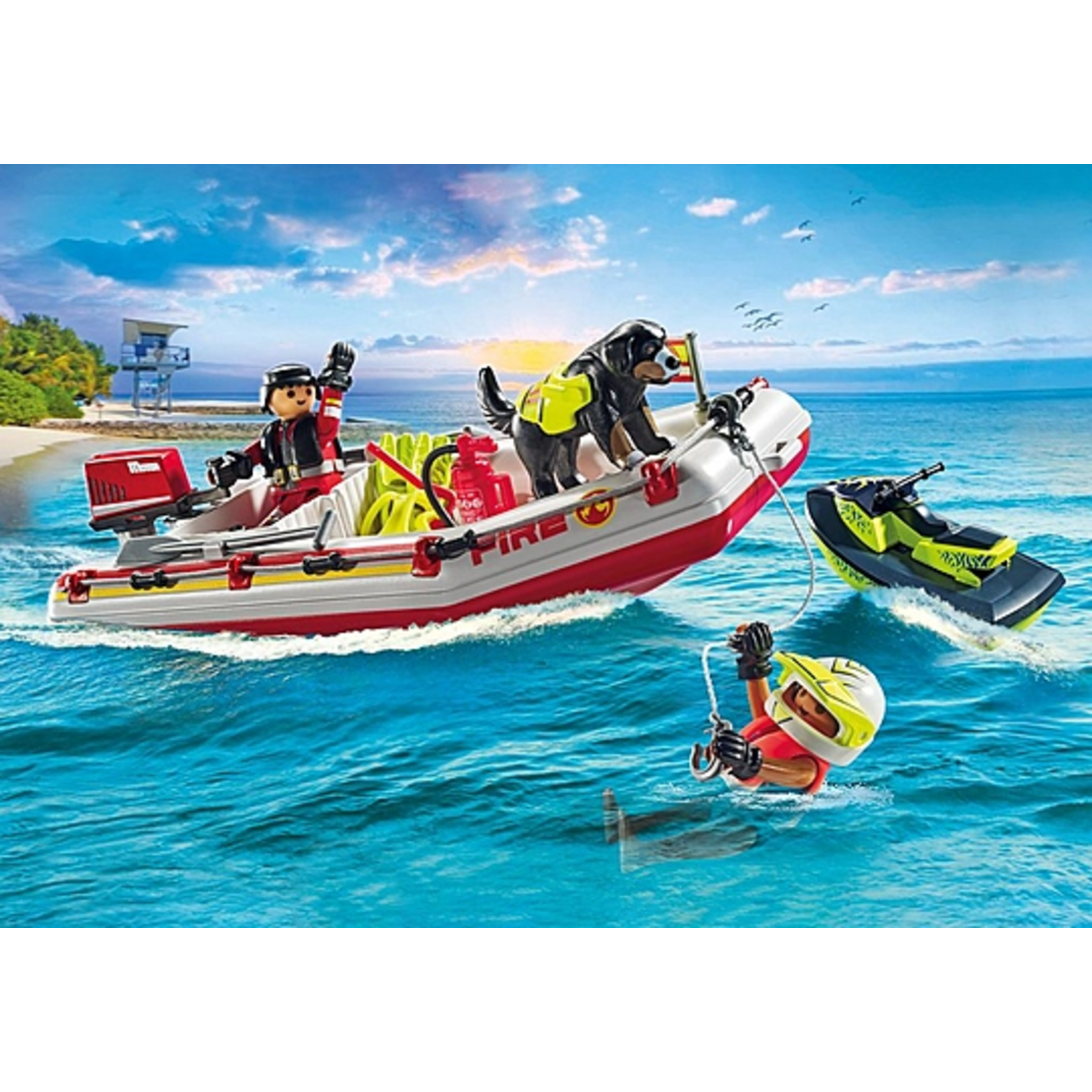 Playmobil Fireboat with Aqua Scooter - Playmobil 71464