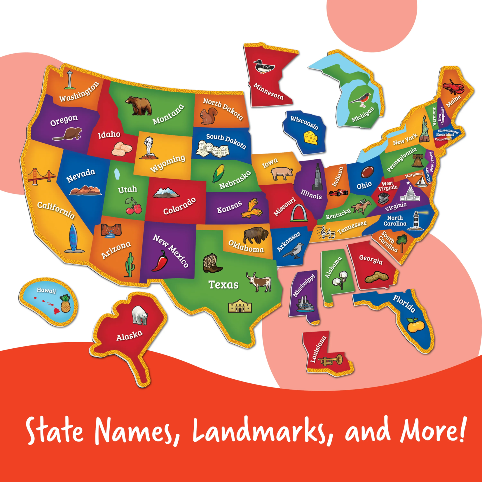 Learning Resources Magnetic U.S. Map Puzzle