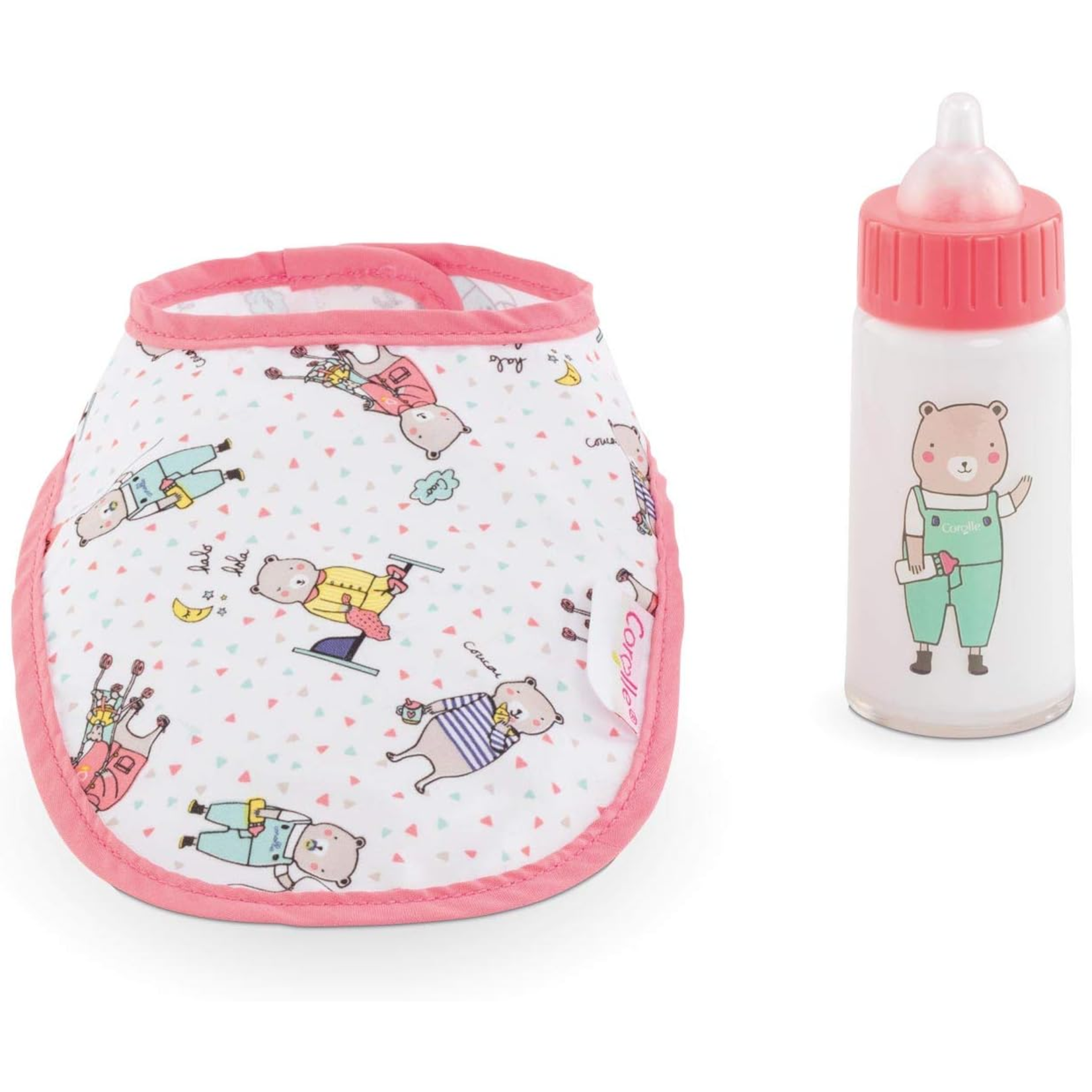 Corolle Bib and Magic Milk Bottle