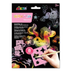 Avenir Scratch Art w/Stencils - Unicorns
