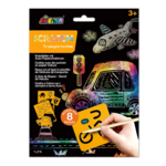 Avenir Scratch Art w/Stencils - Transportation