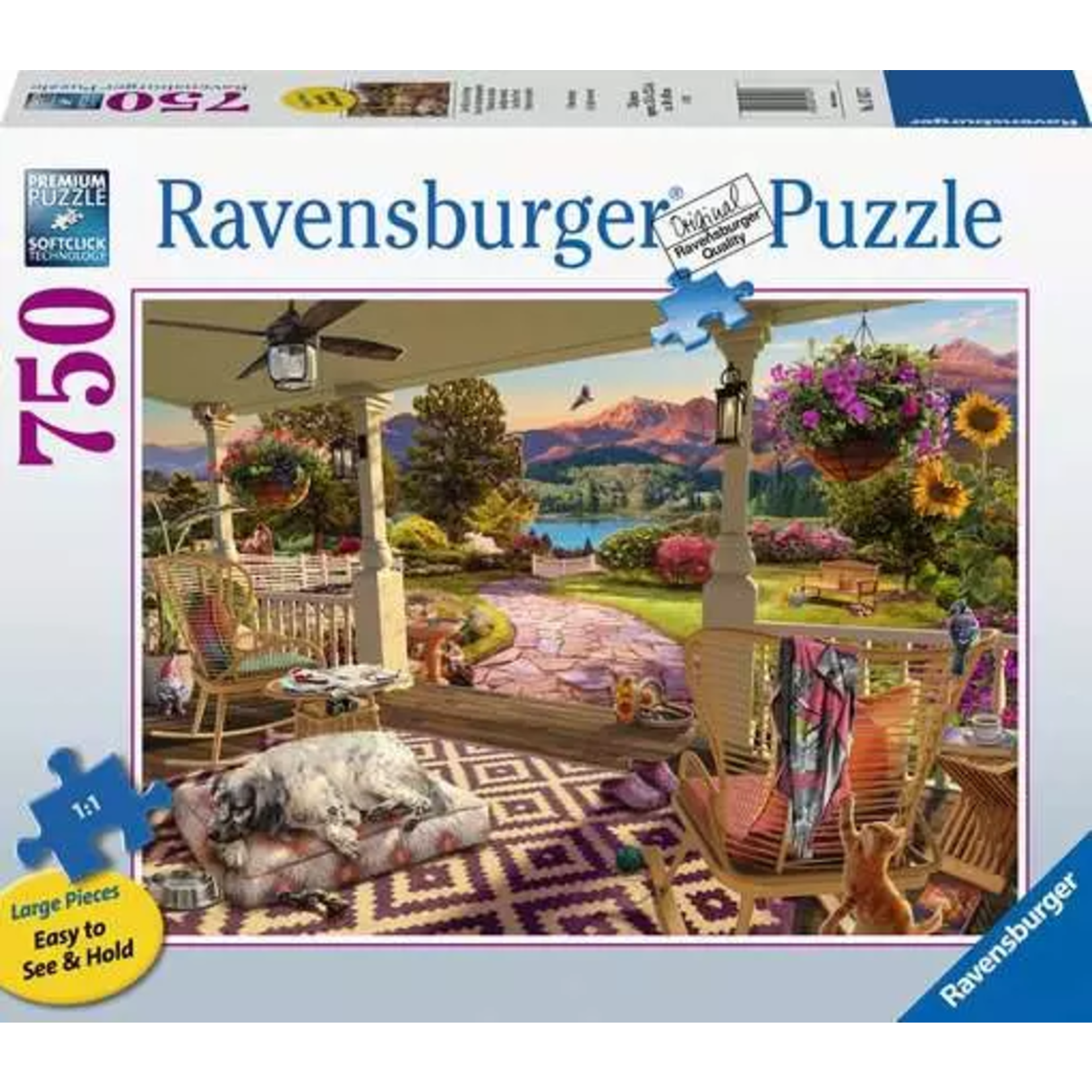 Ravensburger Cozy Front Porch -750 Pc Large Format Puzzle