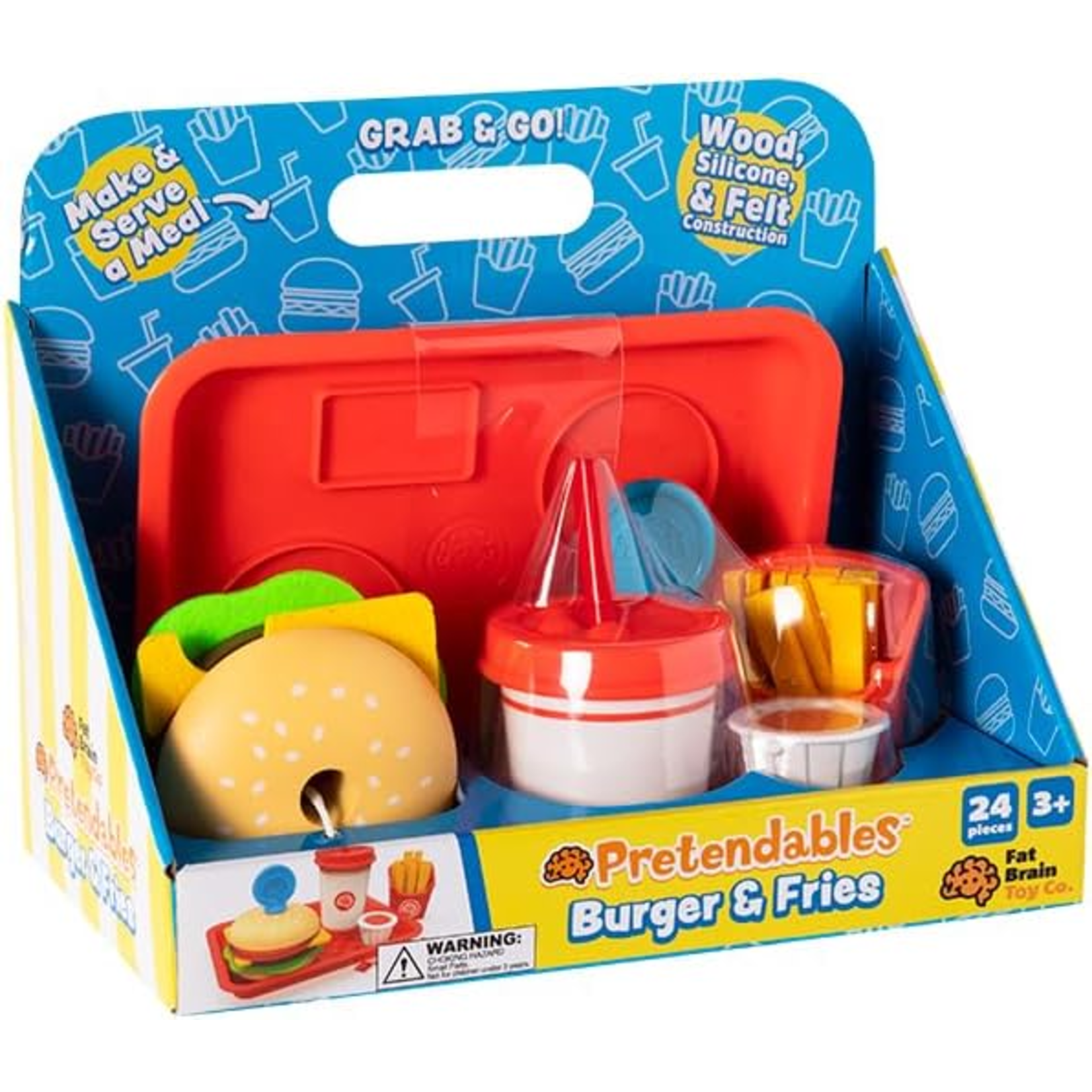 Fat Brain Toys Pretendables Burger & Fries Set