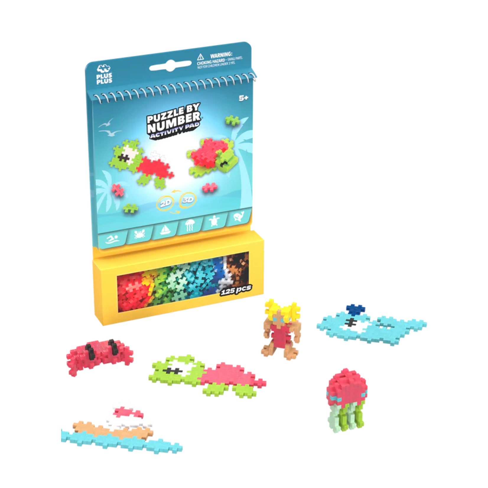 Plus-Plus Puzzle By Number Activity Pad - Ocean