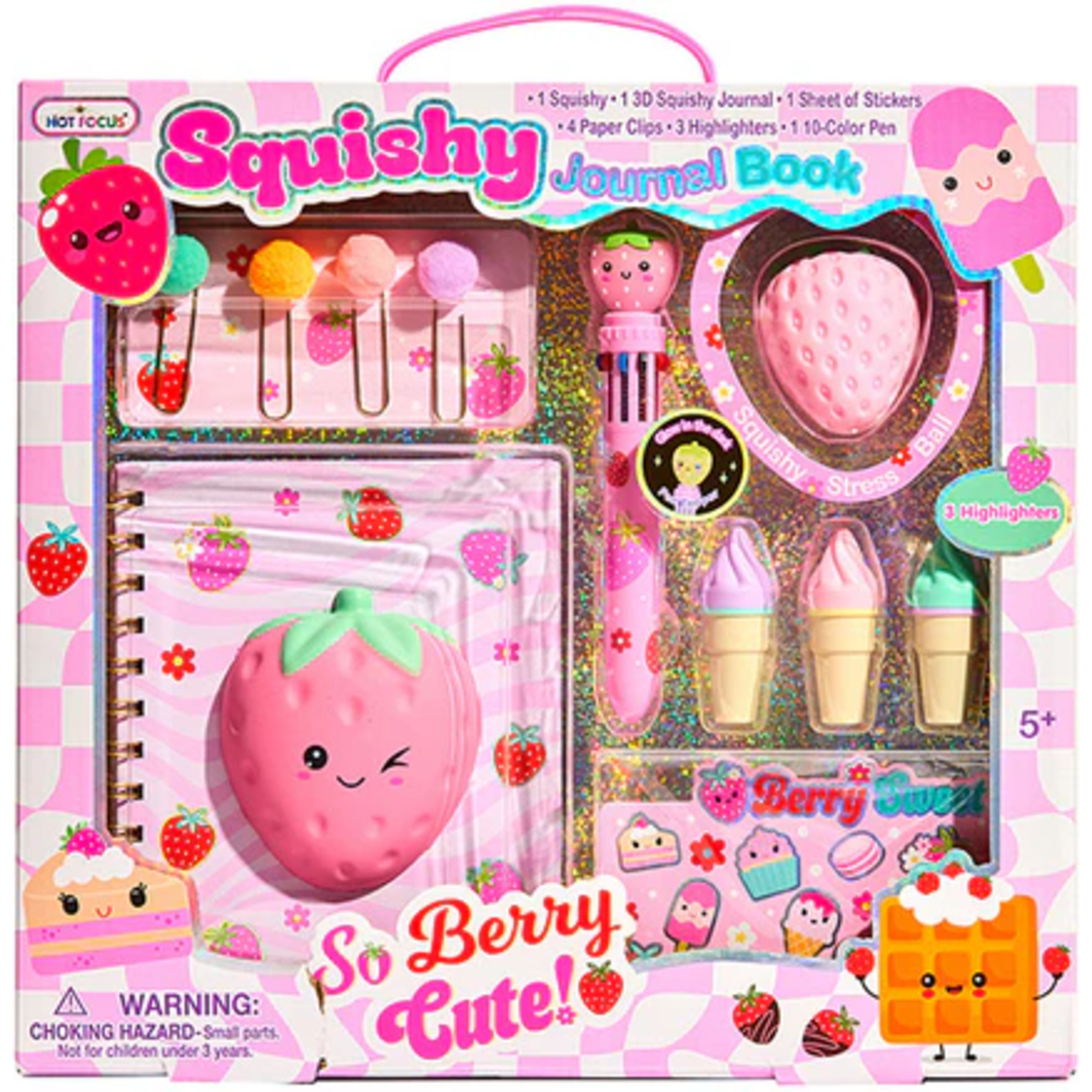 Hot Focus Squishy Journal Book - So Berry Cute