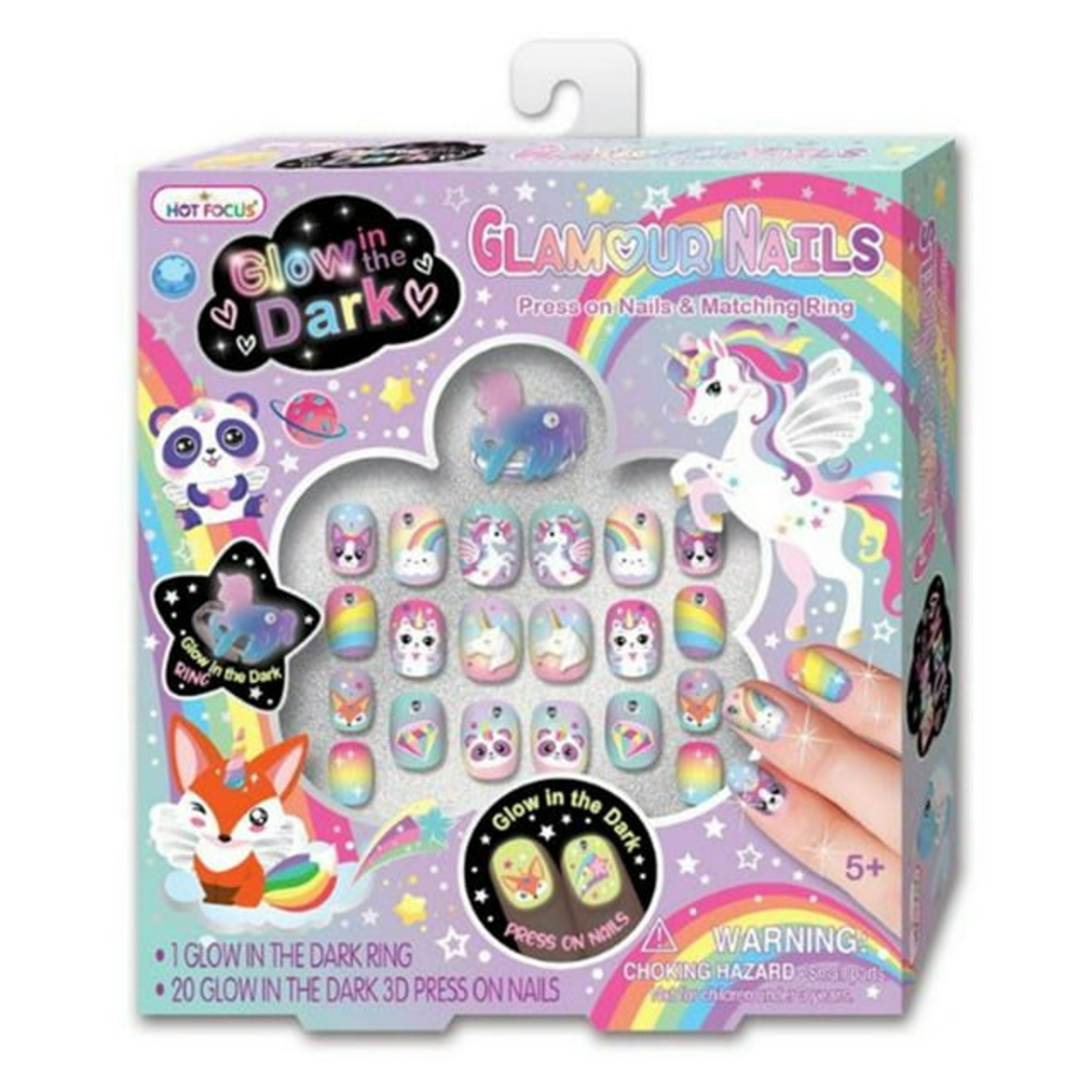 Hot Focus Glamour Nails - Glow in the Dark