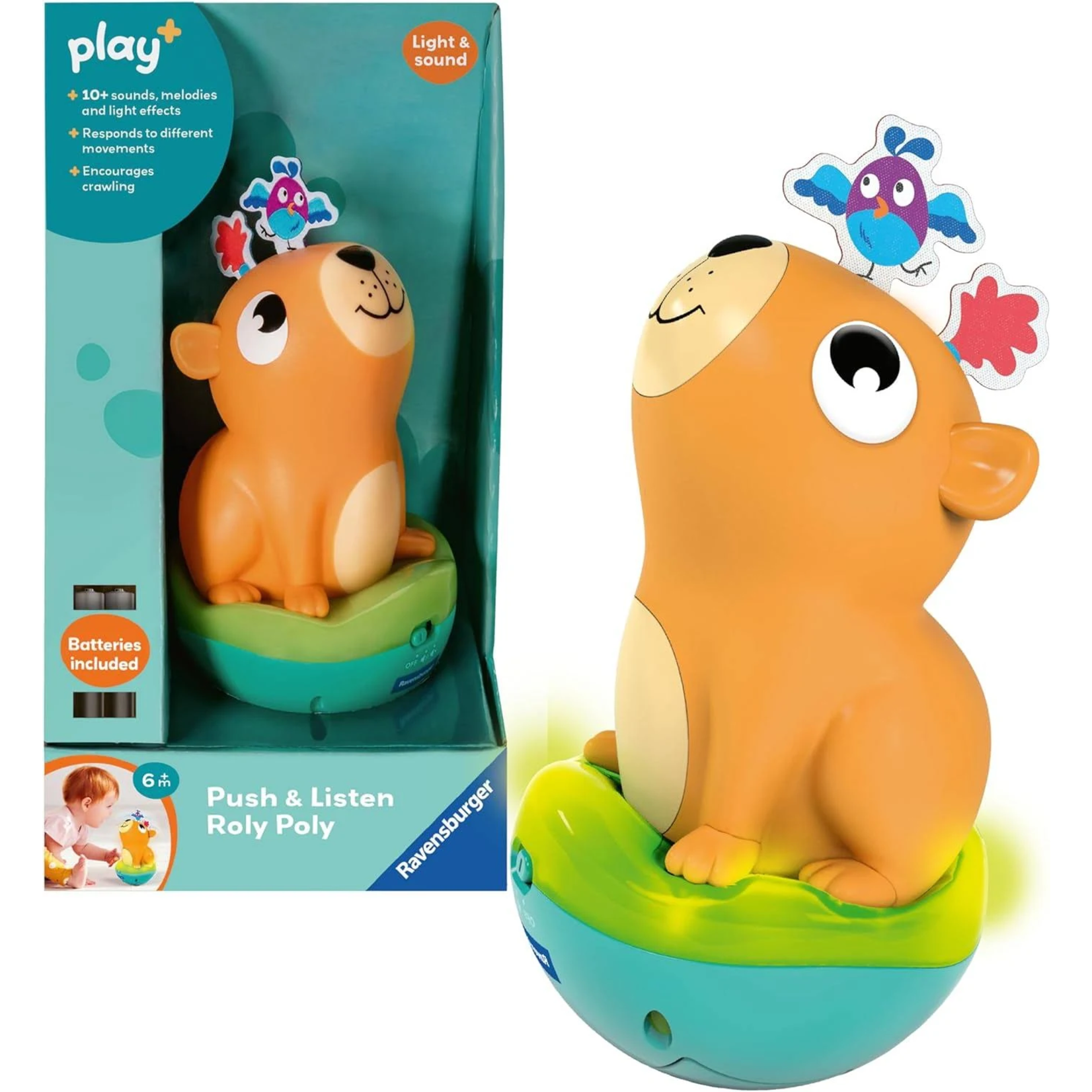 Play+ Push & Listen Roly Poly: Capybara
