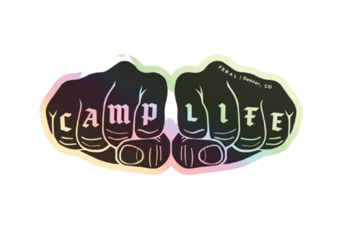 FERAL FERAL Camp Life Holographic Sticker