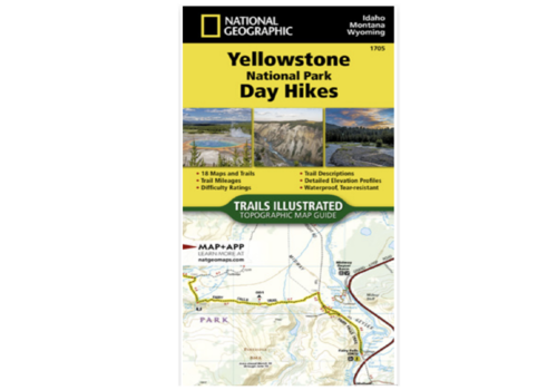 National Geographic National Geographic 1705: Yellowstone National Park Day Hikes Map
