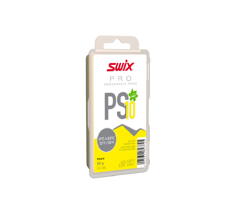 Swix Fluoro-Free Ski Wax PS10 Yellow