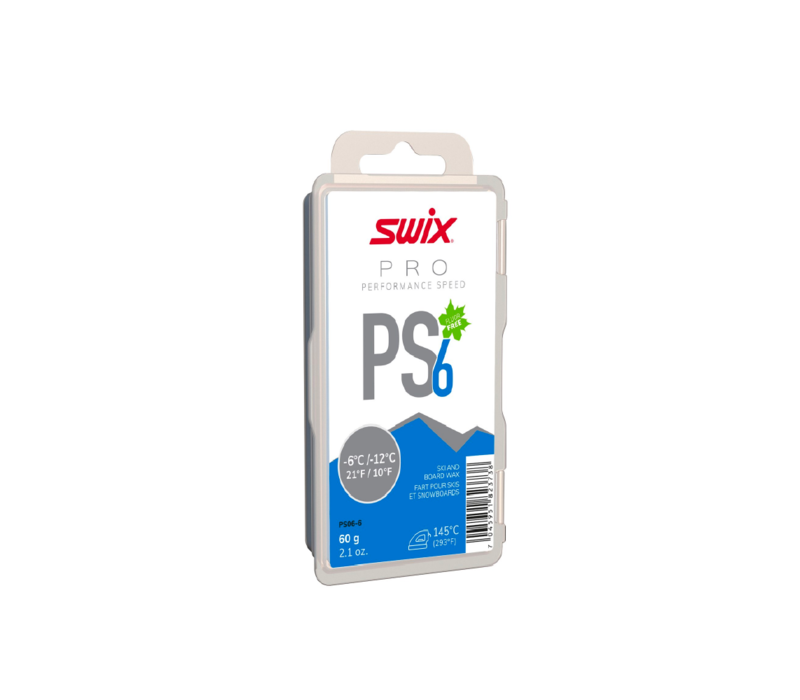 Swix Fluoro-Free Ski Wax PS6 Blue