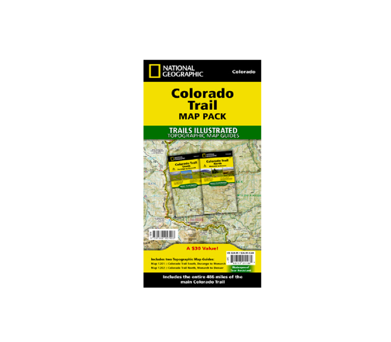 National Geographic Colorado Trail Map Pack