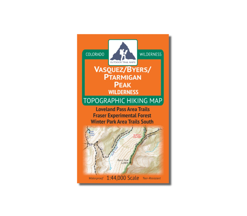 Outdoor Trail Maps Vasquez/Byers/Ptarmigan Peak Wilderness Map