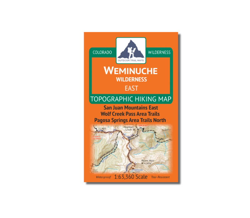 Outdoor Trail Maps Weminuche Wilderness East Map