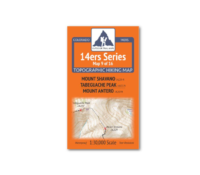 Outdoor Trail Maps 14er Series : Shavano | Tabeguache | Antero Map