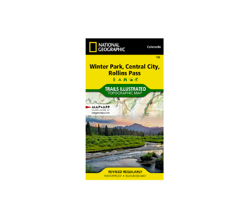 National Geographic 103: Winter Park | Central City | Rollins Pass Map