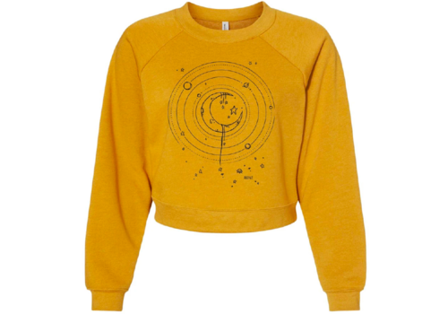 Akinz Fly Me To The Moon Cropped Sweatshirt