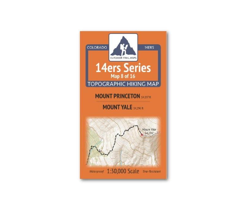 Outdoor Trail Maps 14er Series : Princeton | Yale Map