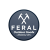 FERAL FERAL Outdoor Goods Round Sticker Blue