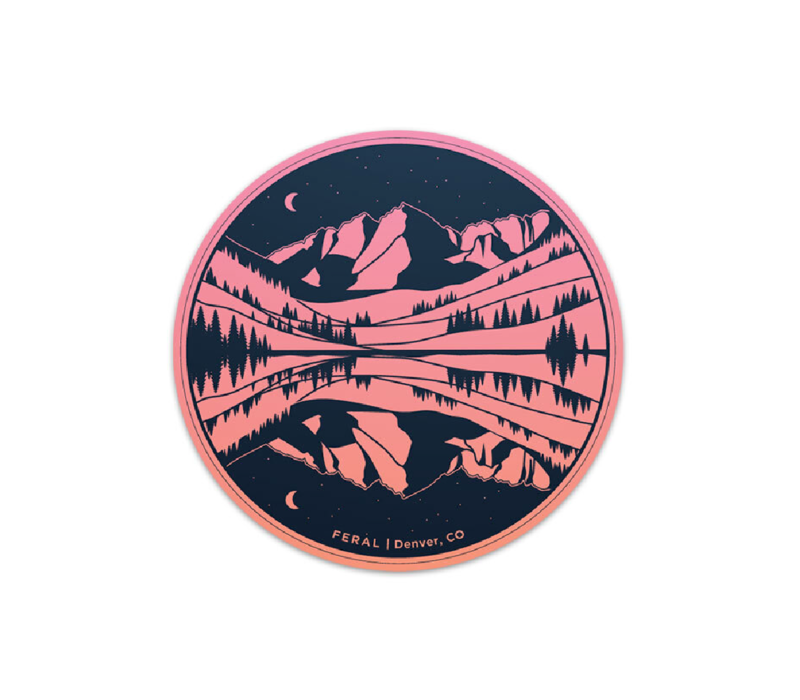 FERAL Maroon Bells Rose Sticker