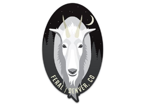 FERAL FERAL Denver Mountain Goat Sticker