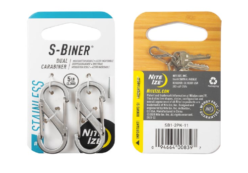 Nite-Ize S-Biner #1 Stainless Steel 2 Pack