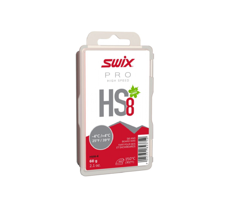 SWIX Fluorocarbon Universal Ski Wax HS8 Red